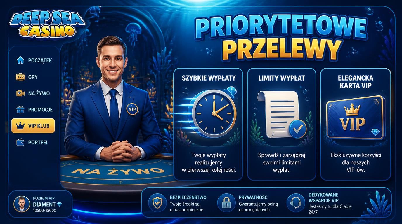 VIP otrzymuje wypłatę priorytetową, dokument z limitem wypłat widoczny, atmosfera luksusowego Live Casino